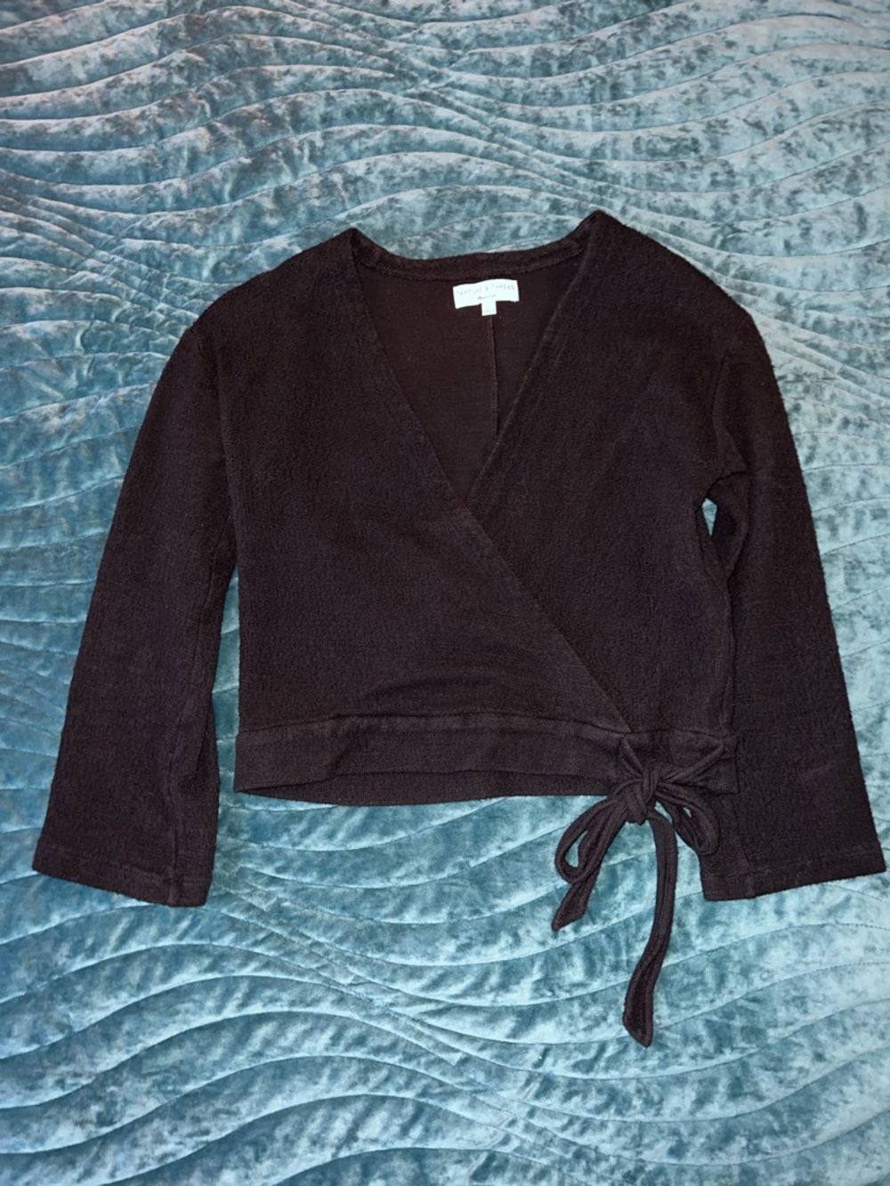 Texture & Thread wrap top black size XS EUC